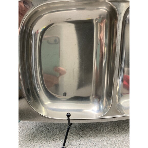 Vintage MCM 1Stainless Steel Serving Dish - Picture 3 of 13